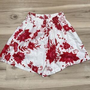 4our Dreamers Floral Linen Blend Shorts Women’s Large